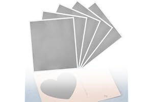 KBNIAN 5 Feuilles Cartes à Gratter Autocollant DIY Étiquettes à Gratter Rectangle Autocollant à Gratter Argent Sticker à Gratter Scratch Card Sticker 23.5 * 20cm pour Scrapbook, Carte Postale, Fête