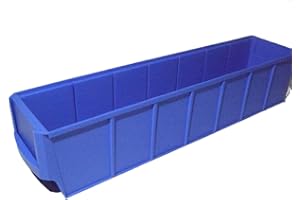 SOPO A-Z Industrieboxen 400x91x81mm blau Stapelboxen Lagerbehälter Schütte Regalkästen Lagerbox stapelbar Made in Germany 10 Stück