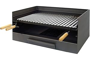 IMEX EL ZORRO 71514 Bac avec Plaque en INOX pour Barbecue 61 x 40 x 33 cm