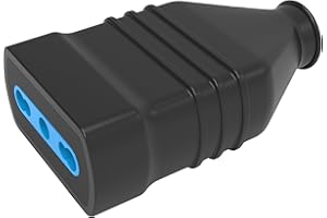 POLY POOL - PP2159X Presa Volante 10/16A Standard Italiano Bivalente Uscita Cavo Assiale Spina Heavy Duty Resistente