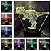 Produktbild Nachtlicht New Cool Tyrannosaurus Rex Jurassic Welt Dinosaurier Tier 3D LED Schreibtischlampe RGB Nachtlicht USB Home Kinder Weihnachtsgeschenk
