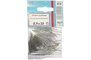 VYNEX Pointe placage Acier 0.9x25 x220p en Blister, Gris