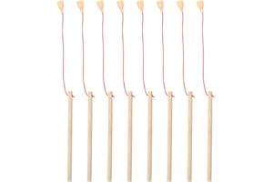 SAFIGLE 8 magnetycznych wędek wędkarskich z drewna, z magnetycznymi haczykami, dla małych dzieci, na basen, do przedszkola, akcesoria do aktywności