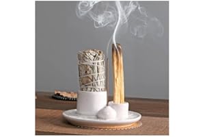Maygone 3-in-1 Palo Räucherstäbchen Santo Räucherstäbchenhalter Halter Holz,Palo Santo Halter Weißer Salbei Räucherstäbchen Meditation Zubehör,Incense Sticks Holder mit Ascheauffangplatte