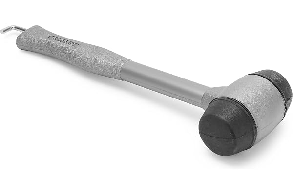 MOSCATELLI - Maillet de Camping Polyvalent, Robuste et Ergonomique avec Crochet pour extraire Sardine et Piquets - Gris