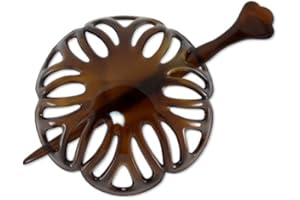 Ladies Hair Bun Holder and Pin/Bun Maker 9cm | Tortoiseshell/Brown | Made in France | Qty: 1 | Ebuni Hair Accessories