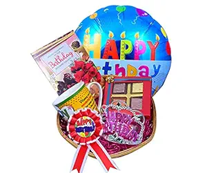 MANTOUSS Birthday gift for girls/Birthday gift for boys/Birthday chocolate gift-Chocolate box+Birthday Cup/Mug+Birthday batch+Crown+Balloon+card