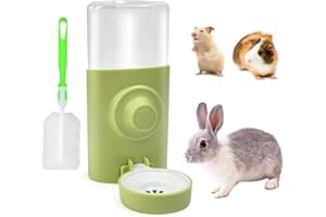 Zuxbolf Distributore Acqua Coniglio,Abbeveratoio per Conigli da 600ml,Beverino Automatico per Coniglio,Porta Acqua per Conigli,Dispenser per Criceti, Ricci, Furetti, Pappagalli e Altri (Verde)