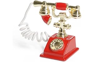 Odoria 1/12 skala dockhus miniatyr roterande telefon dockhus tillbehör