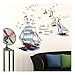 Produktbild QTZJYLW Kreative Diy Wanddekoration Segeln Seagull Seascape Muster Haushalt Zimmer Wandaufkleber (60 × 90 Cm)