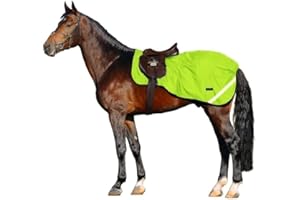 GENERIC Horse Master Equestrian Exercise Sheet - 600 Denier Waterproof Quarter Sheet with Night Safety Reflective Strips Hi Vis Competition Riding Rugs Without Tail Flap
