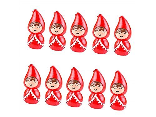 JwlqAy Draußen drinnen Miniatur DIY Fee Garten Micro Landschaft Neujahr Segen Puppe Laterne Feuerwerkskörper für Neujahr (rot)