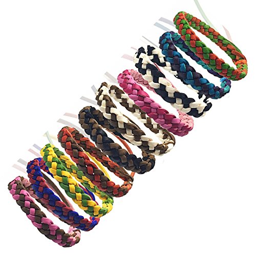 Max Strenght 20pc Pulsera repelente de mosquitos con elegantes bandas de cuero, larga protección contra mosquitos e insectos - [DEET-FREE, No-SPRAY] - muñequeras para adultos y niños