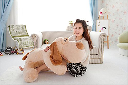 Giant 59'' Large Cuddly Lying Dog Big Cuddly Stuffed Plush Puppy Toy Doll