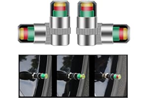Senvenelec Neues Upgrade auf Kupferkern Reifenwächter Reifendruckventil Reifendrucksensor,Autoreifen Ventilkappe, Reifendruck Melder, Wird verwendet, um den Druck von Autoreifen zu erkennen.