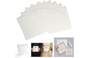 POWERSELL SRLS Sobres cuadrados de lujo, 25 unidades, 16 x 16 cm, 120 g/m², color marfil, blanco crema, sobres de invitación para boda, bautizo, invitación de carta, cierre con tira adhesiva