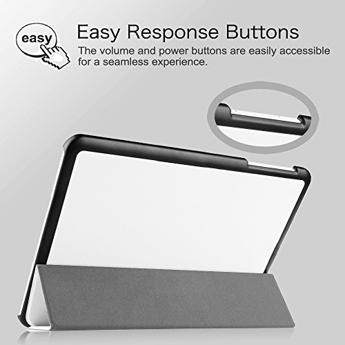 Fintie Samsung Galaxy Tab E 9.6 Hülle Case – Ultra Schlank Superleicht Ständer Smart Shell Cover Schutzhülle Etui Tasche für Samsung Galaxy Tab E T560N / T561N 24,3 cm (9,6 Zoll) Tablet-PC, Weiß - 6