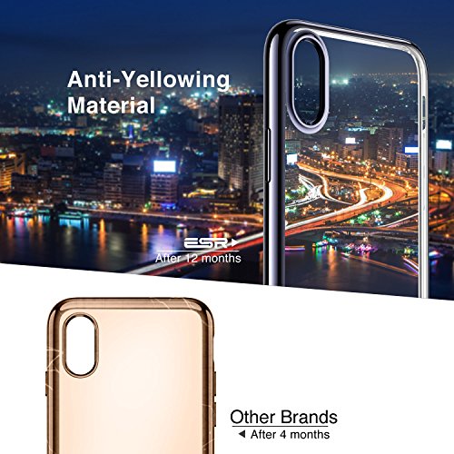 ESR Funda iPhone XS iPhone X  Funda Transparente TPU Gel  Ultra Fina  Protecci  n a Bordes y C  mara  para Apple iPhone XS X DE 5 8 - Negra
