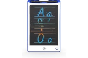 Tigratigro Tavoletta Grafica LCD con Display Colorato 8,8 Pollici, Tavoletta Scrittura da Disegno Cancellabile con Scheda Elettronica con Pulsante Elimina e Interruttore di Blocco (Blu, 8,8 Pollici)