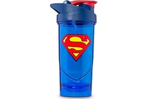 Shieldmixer Hero Pro Classic Shaker for Whey Protein Shakes and Pre Workout, BPA Free, 700 ml, Superman Classic