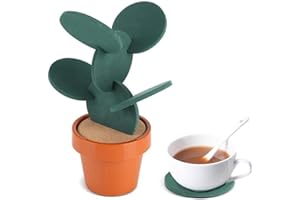 FDIT Set di 6 Sottobicchieri Creativi a Forma di Cactus, Tappetini Antiscivolo Resistenti al Calore, Sottobicchiere Isolati Multifunzionali, Decorazione Casa e Ufficio, Regali di Inaugurazione