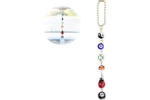 COYUN 1 Stück Evil Eye Auto Hängeornament, Autospiegel Anhänger, Blaue Evil Eye Anhänger für den Rückspiegel des Autos, glückliches Autozubehör, Evil Eye, Amulett, Schutz und Segen für Reisen