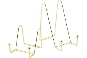 ASFINS Leggio Libri in Metallo Supporti per Libri da Cucina Readaeer Leggio Libri Multifunzine Semplice Espositore per Libro Supporto per Cornice per Foto Decorativo Supporto, 2 Dimensioni, 2 Pezzi