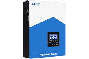 POWLAND 3.2KVA 3KW Inverter ibrido 24v onda pura Inverter indipendente da rete 24V DC a 230V AC 80A MPPT caricatore solare + caricatore AC per batteria AGM GEL, FV 55-430V (SMH-3KW-24V-WiFi)