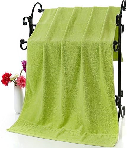 Cotton bath towel enlarge adult male and female couple children soft watergreen140x70cm