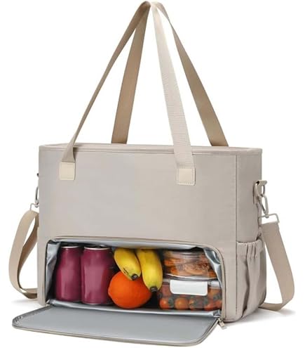 Fourre-tout Repas Bureau Sac Déjeuner Professionnel 2 En 1 - Compartiment Repas Ordinateur 15.6, Isotherme Sac Travail 2 En 1