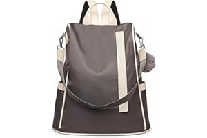 Miss Lulu Borse a Zainetto In Nylon, Zaino Casual da Donna, Impermeabile Con Tracolla, Borsa a Mano Antifurto