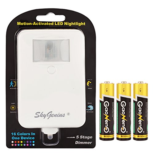 2 x LED Toilette WC Nachtlicht Lampe mit Bewegungssensor, Batteriebetriebenes Toilettenbeleuchtung Toiletten Licht Lamp WandleuchterBeleuchtung für Kinder Badezimmer Potty Training Dekorativen Witz Geschenk(16 Farben, Mit 3 Stück Batterien) - 8