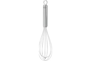 RÖSLE Fouet classique, fouet de qualité supérieure avec un manche effilé, acier inoxydable 18/10, lavable au lave-vaisselle, longueur 17 cm, Argent, 17 cm