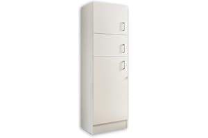 Stella Trading Corner-Armario empotrable Moderno para frigorífico, Color Blanco, Material de Madera, 60 x 211 x 60 cm