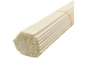 OUGUAL 100 Piezas Varillas difusoras de Fibra, Varillas difusoras de Aceite Esencial de habitación para Fragancia de Aroma (20cm*3mm, Blanco)