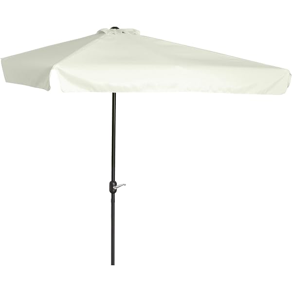 FRANKYSTAR Ombrellone A Mezzaluna Mezza Luna 3x1.5 M, Alluminio E Poliestere, Per Balcone E Terrazzo