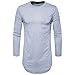 Produktbild TianWlio Hoodie Mode Herren Herbst Winter Herren Herbst Winter Tops Shirt Solide Langarm Beiläufig T-Shirt Bluse Grau L
