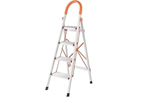 TREPPE Escalera Aluminio Plegable Tijera 4 Peldaños Domestica