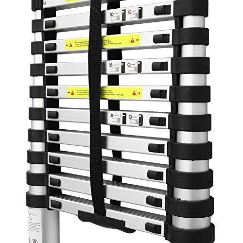 FEMOR 3.8M Alu Teleskopleiter Anlegeleiter Aluleiter Sprossenleiter Schiebeleiter - 6