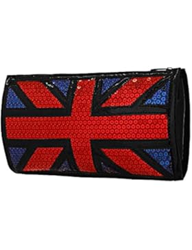 Brittania Union Jacks Kunstleder Pailletten Handtasche