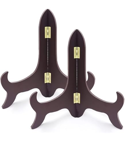 Supporto per piatti in legno incernierato Bard's, 9 x 7,25 x 5