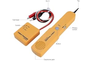 Richer-R Testeur de Câble Réseau, Detecteur de Câble Électrique Testeur Localisateur de Ligne Wire Finder Tracker Tracing Kit RJ11 pour Câble Réseau