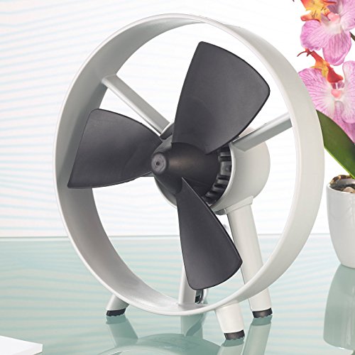 infactory Tisch-Ventilator „Streamline“ im Turbinen-Design, V2, 8″, 18 Watt - 2