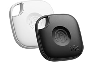 Tile by Life360 Mate - lokalizator Bluetooth do znajdowania kluczy, torebek i innych rzeczy. Znajdowanie telefonu. Zgodność: iOS i Android. 2 szt. (czarny/biały)