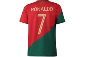 Kingdo Maglia da Calcio Portogallo Home - Bambino e Adulto - Ragazzi - Uomini - Maglietta Sportiva - Abbigliamento Sportivo