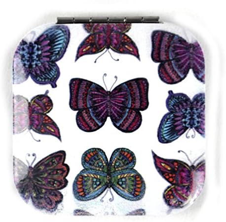 Laura Billingham Nine Butterflies - Square Compact Handbag Mirror