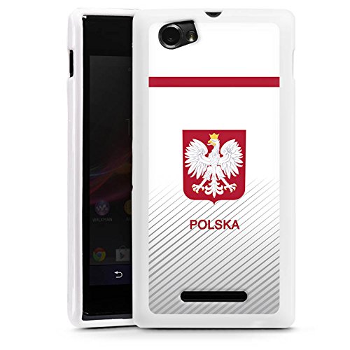 Sony Xperia M Hülle Silikon Case Schutz Cover Polen EM Trikot Fußball Europameisterschaft