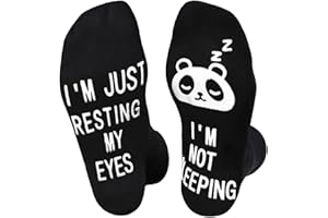 Pro-Noke Funny Socks I’m Not Sleeping I’m Just Resting My Eyes Novelty Great Gift Birthday Present for Teen Boys Men Unisex