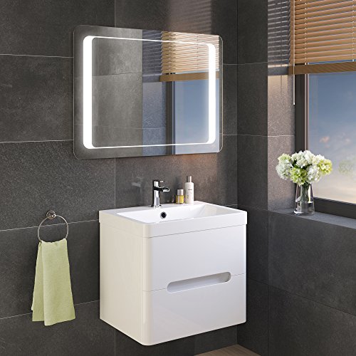 900 x 650 mm Illuminated LED Bathroom Mirror Light with ...