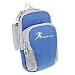 Produktbild FakeFace Neu Retro Armtasche Armband Tasche Unisex Oberarmtasche Schweißbänder Sport Tasche Geldbeutel Neopren für Sport Running Trekking Hiking Blau S